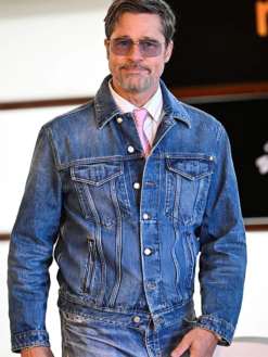 Heart-of-the-Beast-Photocall-Brad-Pitt-Denim-Jacket
