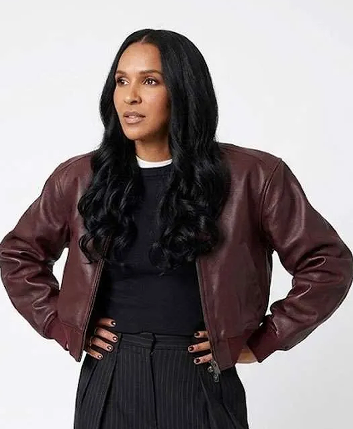 Honest-Renovations-S04-Lizzy-Mathis-Burgundy-Leather-Jacket