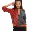 Hot Topic DC Comics Suicide Squad Harley Quinn Leather Bomber Jacket For Sale
