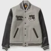 Human Made Grey Letterman Varsity Jacket