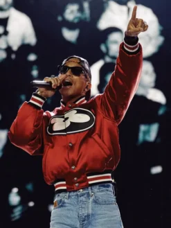 JAY-Z 30 Show Pharrell Williams Red varsity jacket