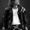 Jaafar Jackson Michael Black Leather Belted Jacket