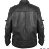 Jaafar Jackson Michael Black Leather Belted Jacket Back