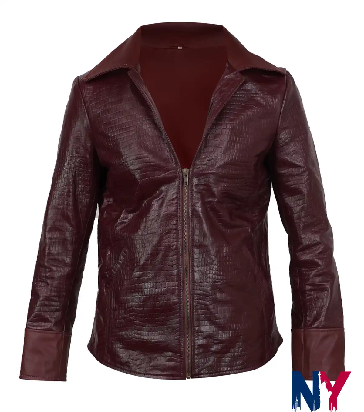 Jada Pinkett Smith Movie The Matrix 4 2021 Niobe Red Slim-Fit Leather Jacket front view
