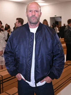 Jason Statham Burberry Fashion Show Bomber Jacket Blue