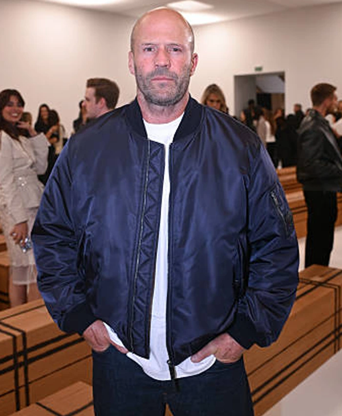 Jason Statham Burberry Fashion Show Bomber Jacket Blue