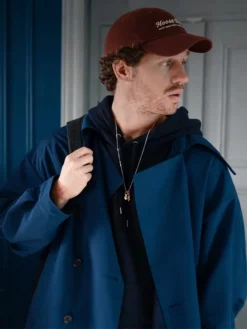 Jay Movie Masterplan 2026 Victor Belmondo Blue Cotton Double Breasted Button Coat