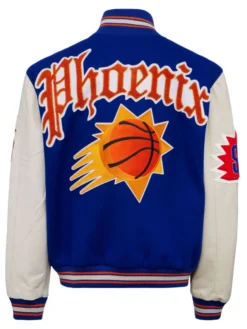 Jeff-Hamilton-Phoenix-Suns-Blue-and-White-Wool-Leather-Varsity-Jacket