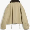 Jisoo Tommy Hilfiger Beige Cotton Fur Collar Jacket For Sale