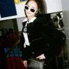 Jisoo Tommy Hilfiger Black Velvet Band Jacket