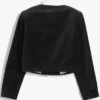 Jisoo Tommy Hilfiger Black Velvet Band Jacket Back