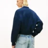 Jisoo Tommy Hilfiger Fleece Bomber Varsity Jacket Back