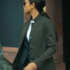 Joe-Lioness-Tv-Series-2026-Zoe-Saldana-Green-Cotton-Blazer-Right