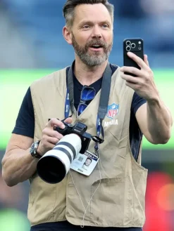 Joel McHale 2026 NFL Season Kickoff Game NFL Media Brown Cotton Vest front view