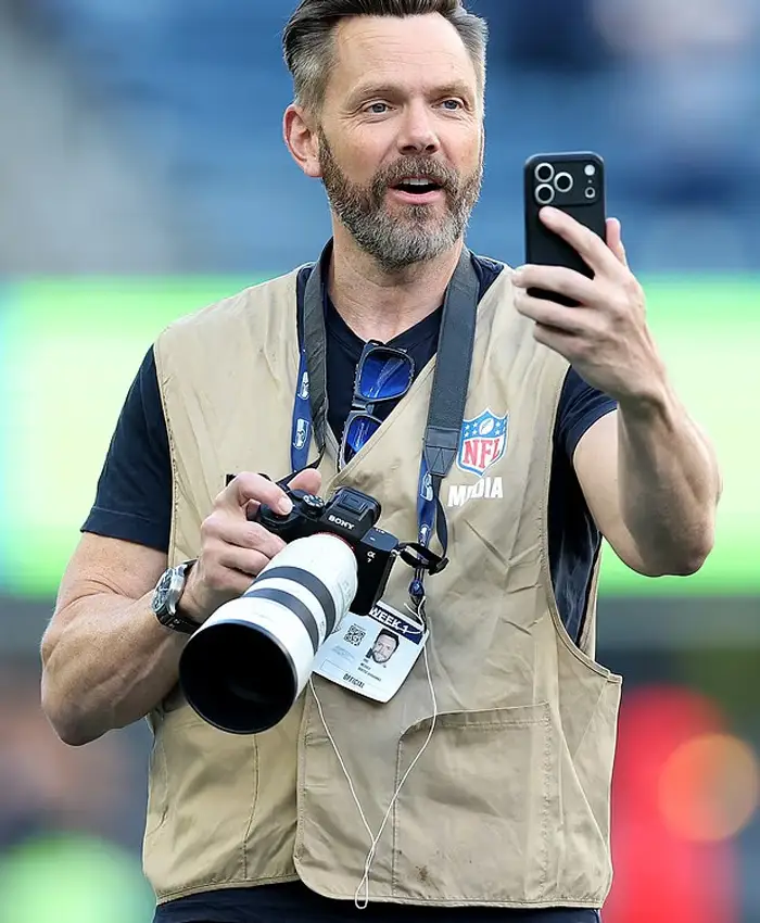 Joel McHale 2026 NFL Season Kickoff Game NFL Media Brown Cotton Vest front view