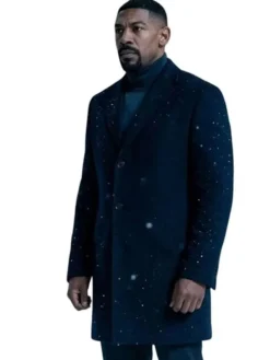 John Stewart TV-Series Lanterns 2026 Aaron Pierre Black Wool Trench Coat side view
