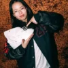 Jordan The One Global Finals Championship Syn Zhuang BEIJING Black Varsity Jacket front view
