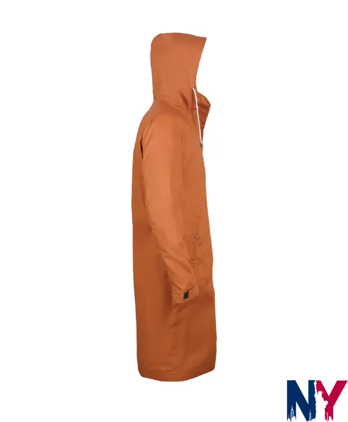 Joséphine Jobert Saint-Pierre Brown Coat With Hood