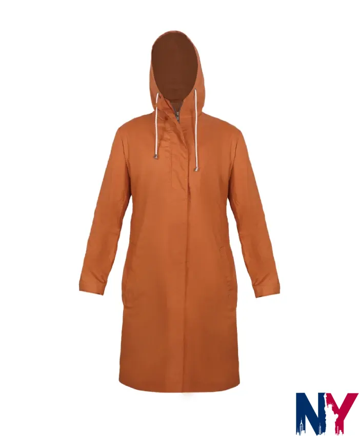 Joséphine Jobert Saint-Pierre Hooded Brown Coat