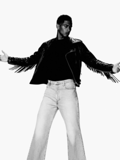 Jude Bellingham Adidas Black Leather Fringe Jacket