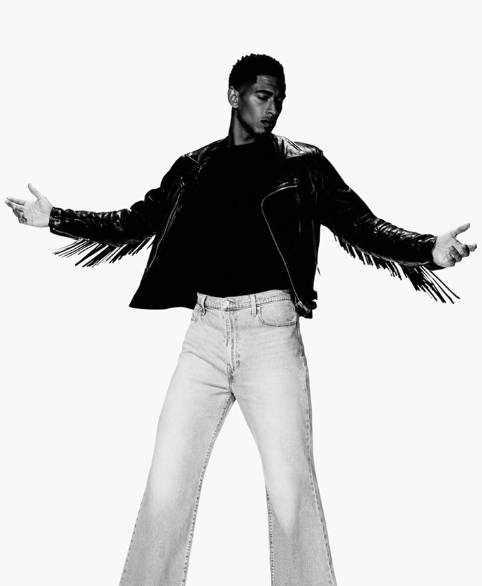 Jude Bellingham Adidas Black Leather Fringe Jacket