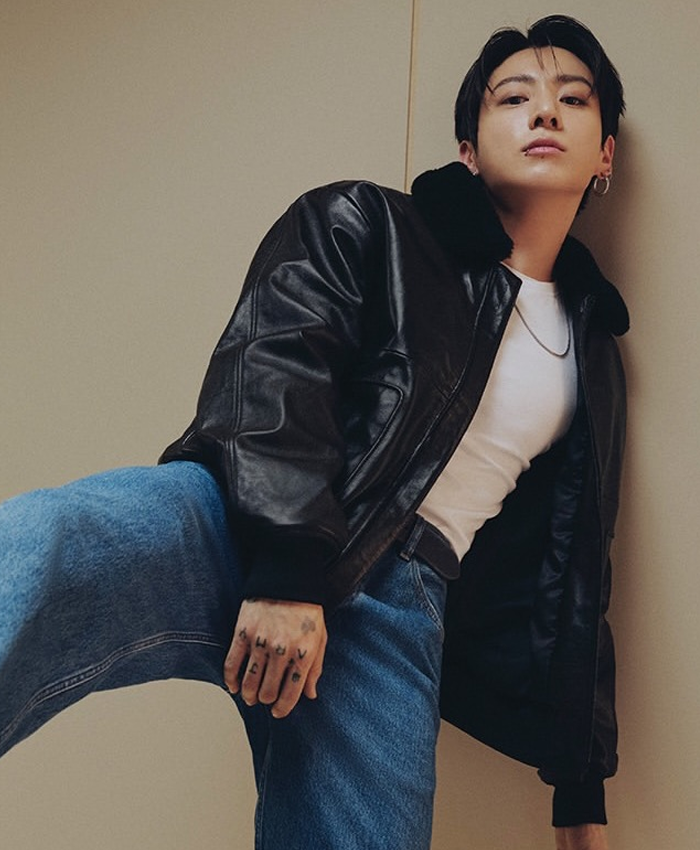 Jungkook Calvin Klein Fall 2026 Feel the Fit Denim Campaign Black Leather Jacket