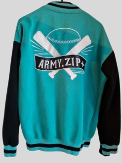 K-Pop BTS Jungkook Army Zip Baseball Logo Jacket Back