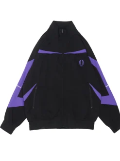 Kai Cenat Debut New York Fashion Week 2026 VIVET Black Fleece Track Jacket front view