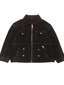 Kai Cenat VIVET Debut 2026 New York Fashion Week Black Cotton Workwear Cargo Jacket front view