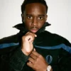 Kai Cenat VIVET Debut New York Fashion Week 2026 Black And Blue Fleece Track Jacket front view