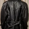 Kai Cenat VIVET Debut New York Fashion Week 2026 Black Leather Oversized Trench Coat back view