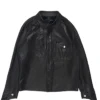 Kai Cenat VIVET Debut New York Fashion Week 2026 Black Leather Oxford Jacket front view