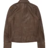 Kai Cenat VIVET Debut New York Fashion Week 2026 Brown Leather Button Down Regular Fit Jacket back view
