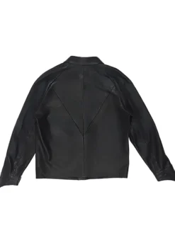 Kai Cenat VIVET Debut New York Fashion Week 2026 Oxford Black Leather Jacket back view