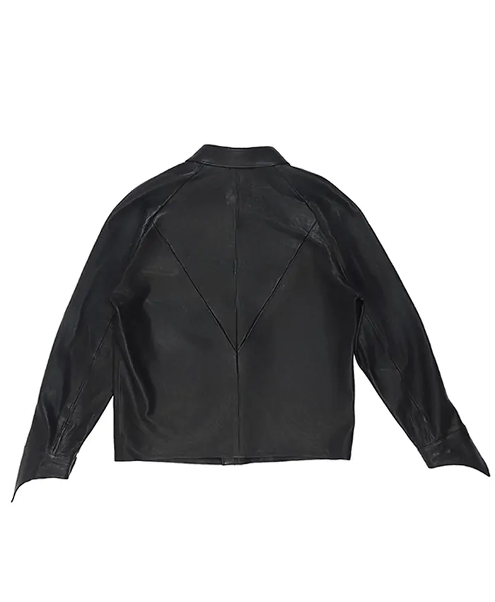Kai Cenat VIVET Debut New York Fashion Week 2026 Oxford Black Leather Jacket back view