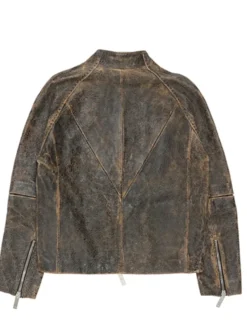 Kai Cenat VIVET Debut New York Fashion Week 2026 VIVET Raglan Zip-Up Vintage Brown Jacket back view
