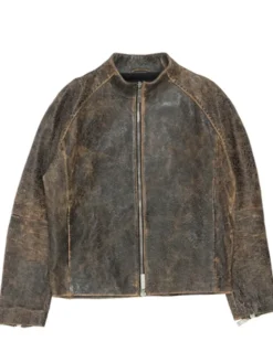 Kai Cenat VIVET Debut New York Fashion Week 2026 VIVET Raglan Zip-Up Vintage Brown Jacket front view