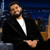 Karl-Anthony-Towns-The-Tonight-Show-Black-Velvet-Double-Breasted-Blazer-On-Sale