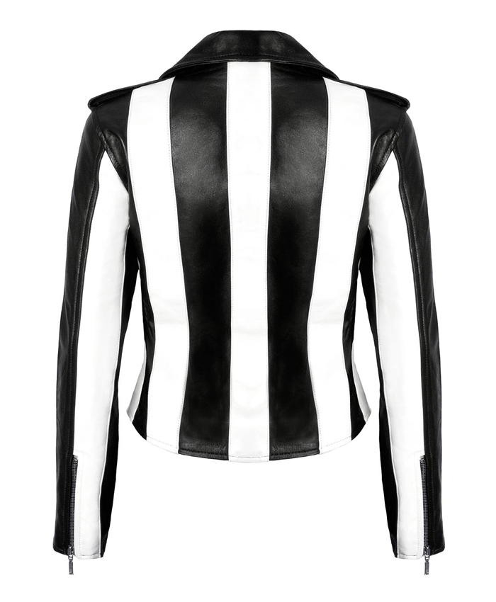 Killstar Beetlejuice Leather Biker Jacket Back