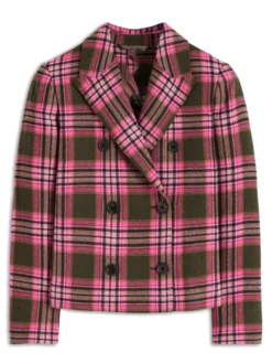 Kristen-Johnston-TV-Series-Leanne-S2-Carol-Pink-and-Brown-Plaid-Blazer-On-Sale