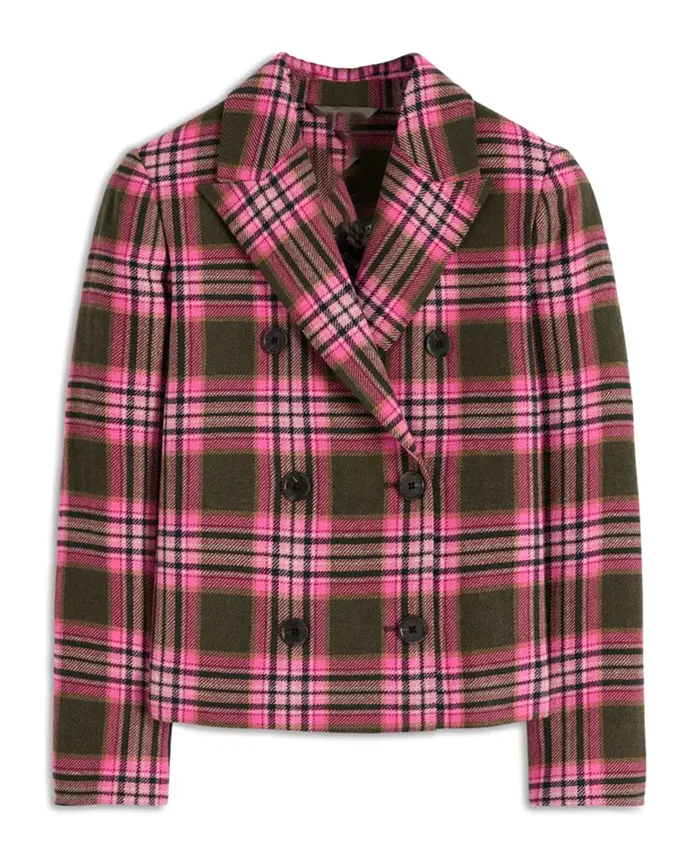 Kristen-Johnston-TV-Series-Leanne-S2-Carol-Pink-and-Brown-Plaid-Blazer-On-Sale