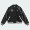 Lamine Yamal Skateboarding x Tyshawn Collegiate Crown on the back Black Varsity Jacket front view