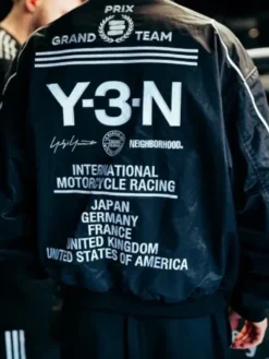 Las Vegas F1 Grand Prix Y-3-N x Neighborhood Travis Scott Adidas Racing Black Cotton Jacket back view