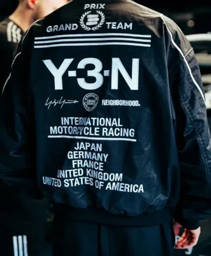 Las Vegas F1 Grand Prix Y-3-N x Neighborhood Travis Scott Adidas Racing Black Cotton Jacket back view