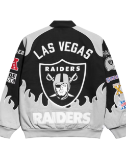 Las Vegas Raiders Chalk Line Black Premium Racing Jacket
