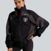 Las Vegas Raiders lululemon Women's Black Ventilated Oversized Track Jacket