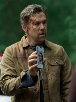 Last Seen 2026 Patrick Brammall Brown Cotton Jacket