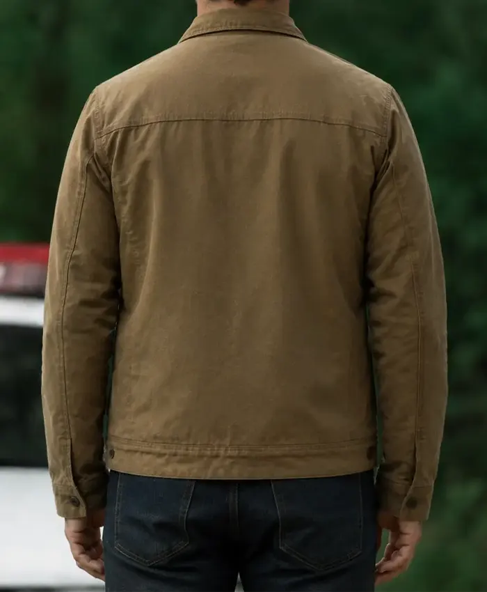 Last Seen 2026 Patrick Brammall Brown Cotton Jacket Back