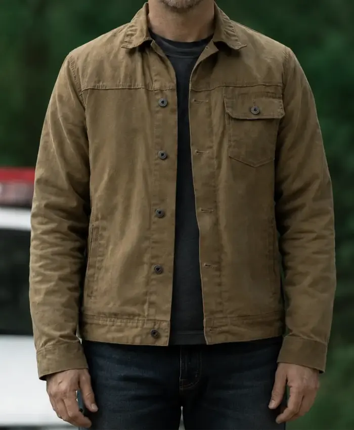 Last Seen 2026 Patrick Brammall Brown Jacket