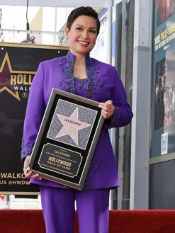 Lea Salonga Hollywood Walk of Fame Los Angeles Purple Suiting Fabric Blazer front view